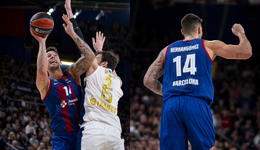 Willy Hernangómez lidera la remontada del Barça con su mejor partido de la temporada en la Euroliga