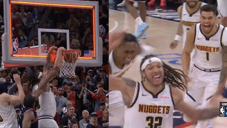 Increíble mate sobre la bocina de Aaron Gordon que mantiene con vida a los Denver Nuggets en playoffs