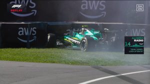Alonso explica su accidente tras sacar más de lo posible al Aston Martin en la qualy para la sprint: «Demasiado al límite»