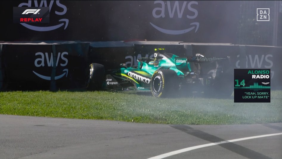 Alonso explica su accidente tras sacar más de lo posible al Aston Martin en la qualy para la sprint: «Demasiado al límite»