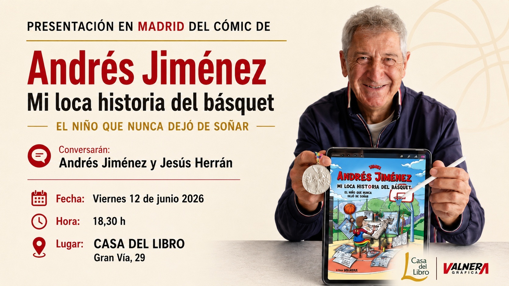El histórico Andrés Jiménez presenta en Madrid su nuevo libro cómic: fecha y hora del evento