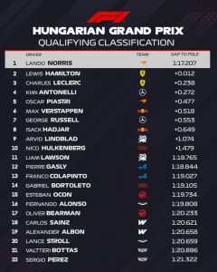 Norris resurge en Hungría y consigue la primera pole «no Mercedes» de la temporada