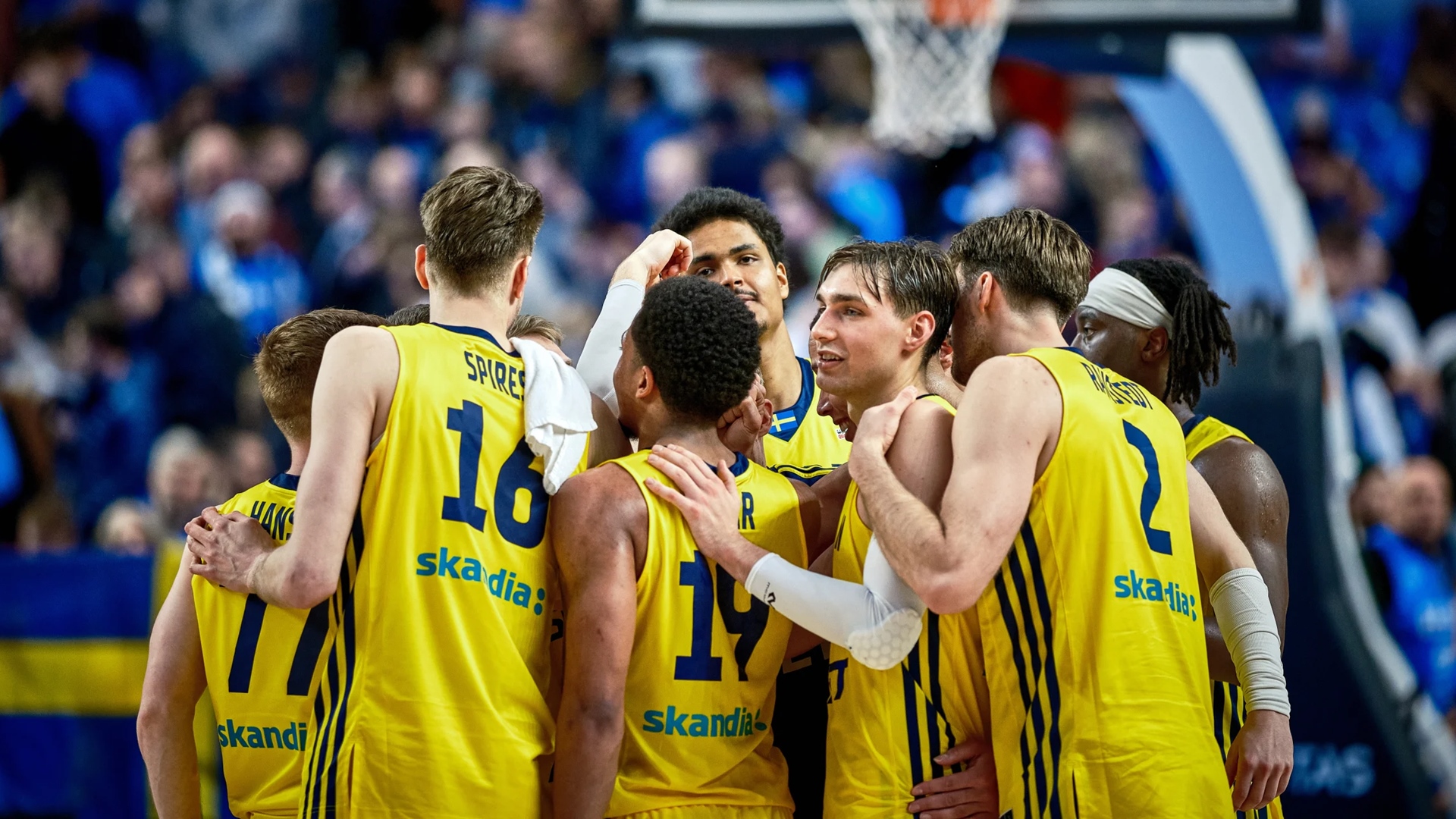 La lista de 14 jugadores de Suecia para las ventanas FIBA de agosto